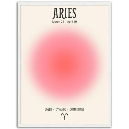 Aries Positive Aura Zodiac Art Print