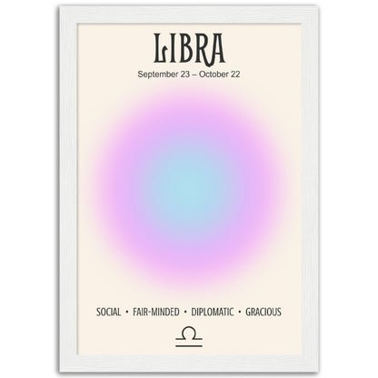 Libra Positive Aura Zodiac Print