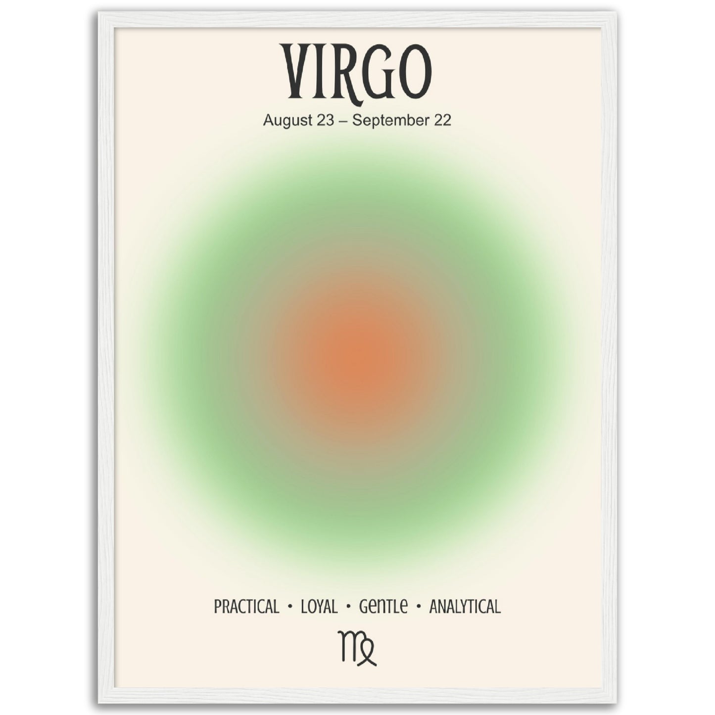 Virgo Positive Aura Zodiac Print