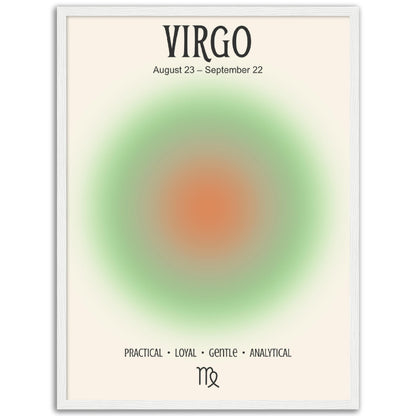 Virgo Positive Aura Zodiac Print