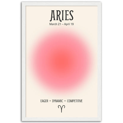 Aries Positive Aura Zodiac Art Print