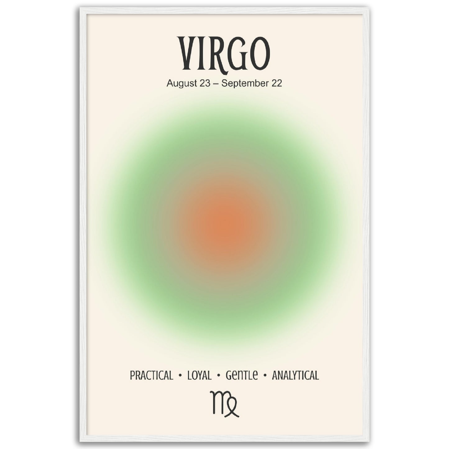 Virgo Positive Aura Zodiac Print