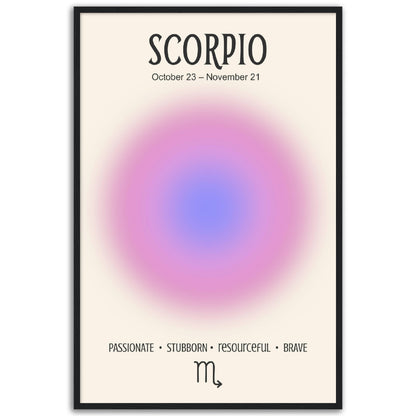 Scorpio Positive Aura Zodiac Print