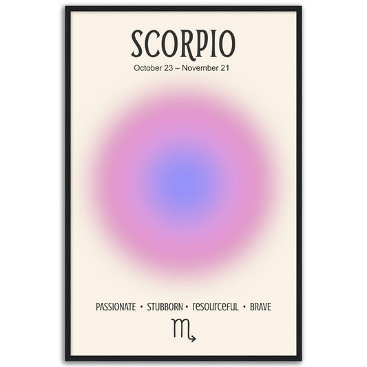 Scorpio Positive Aura Zodiac Print