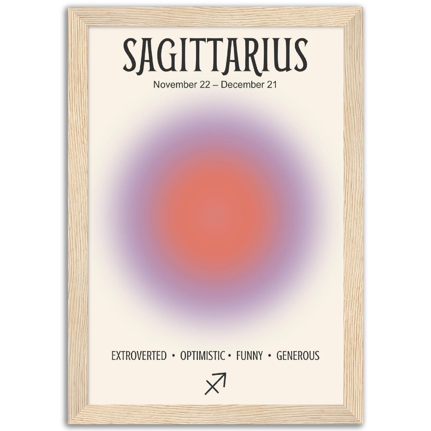 Sagittarius Positive Aura Zodiac Print