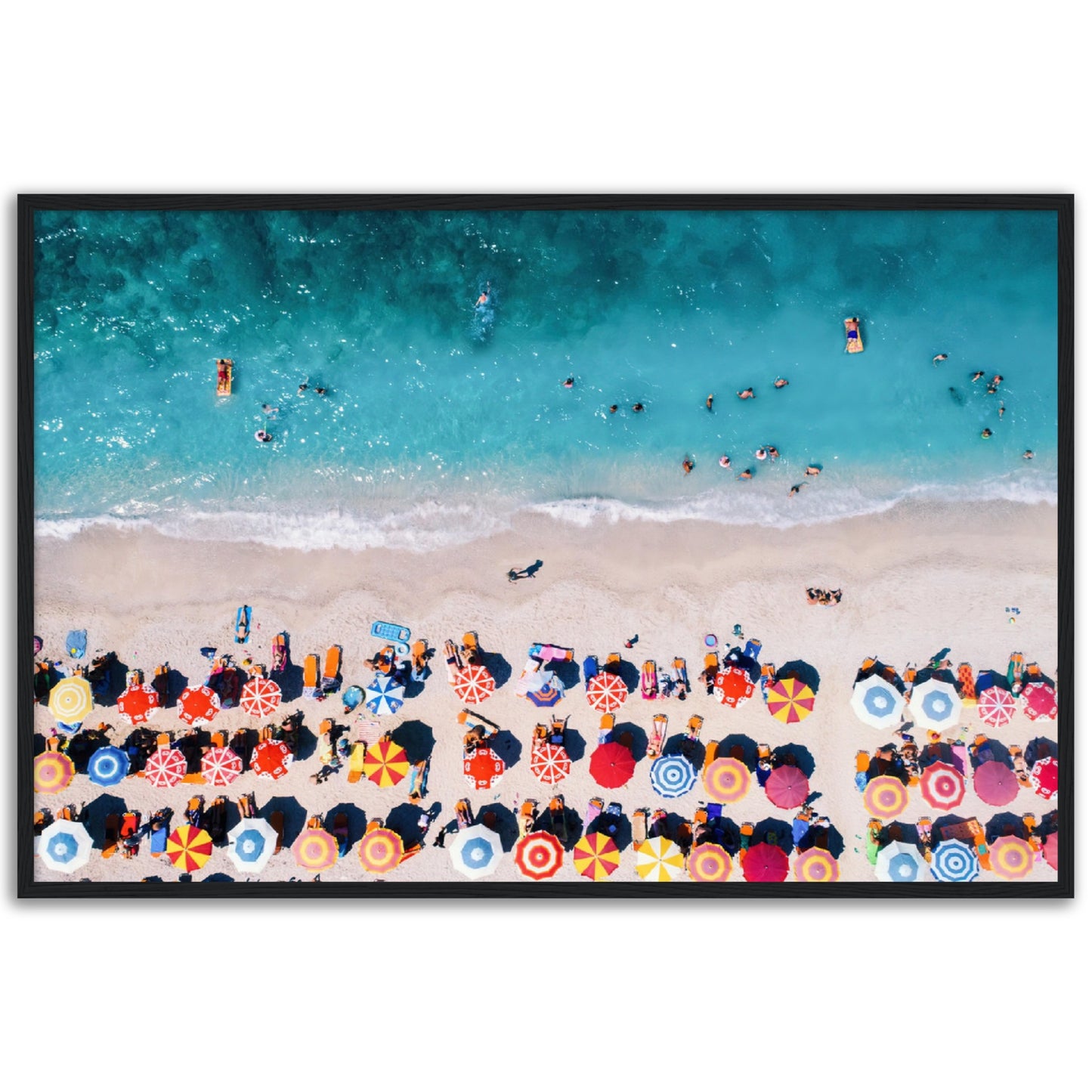 Aerial Beach Umbrellas Art Print