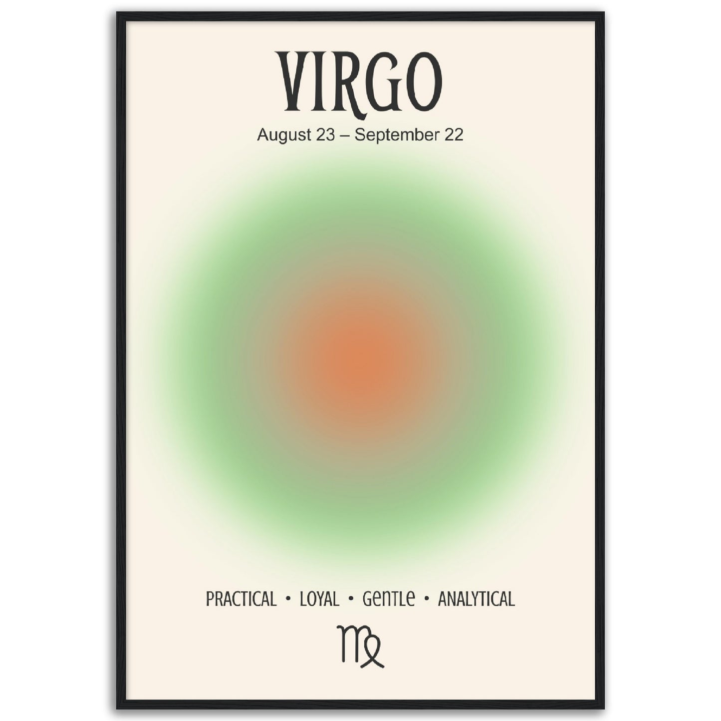 Virgo Positive Aura Zodiac Print