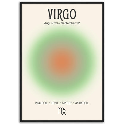 Virgo Positive Aura Zodiac Print