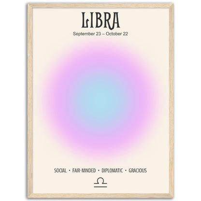 Libra Positive Aura Zodiac Print