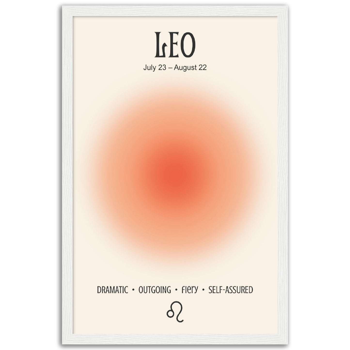 Leo Positive Aura Zodiac Print