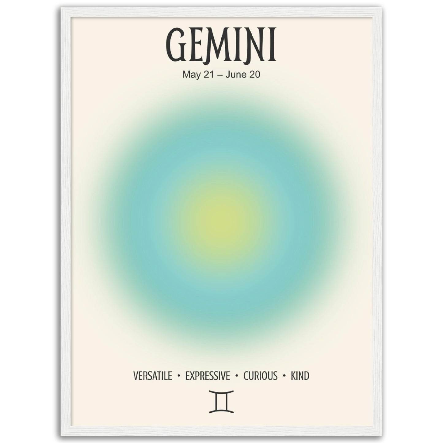 Gemini Positive Aura Zodiac Print