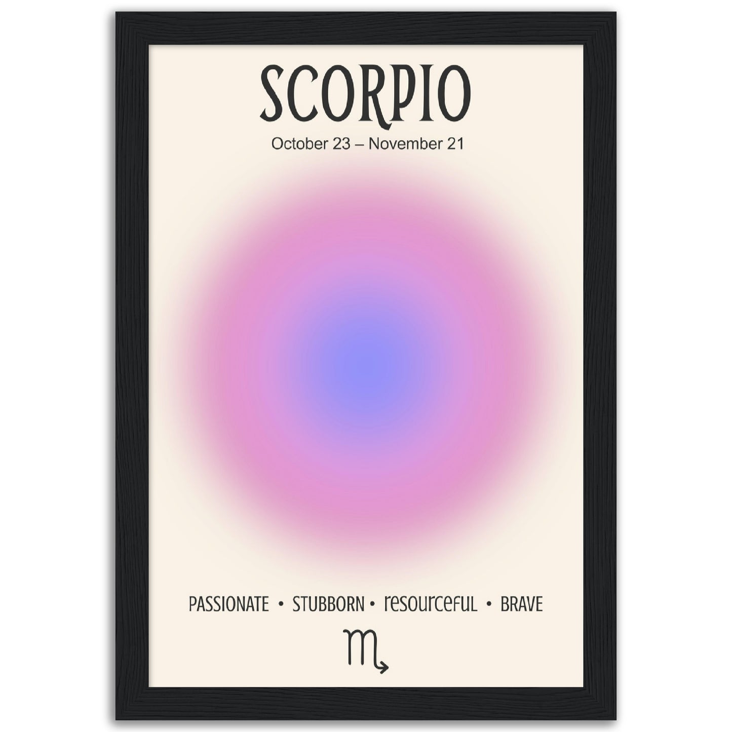 Scorpio Positive Aura Zodiac Print