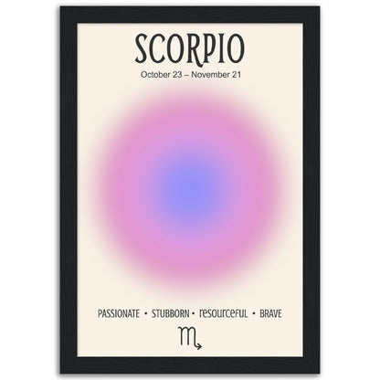 Scorpio Positive Aura Zodiac Print