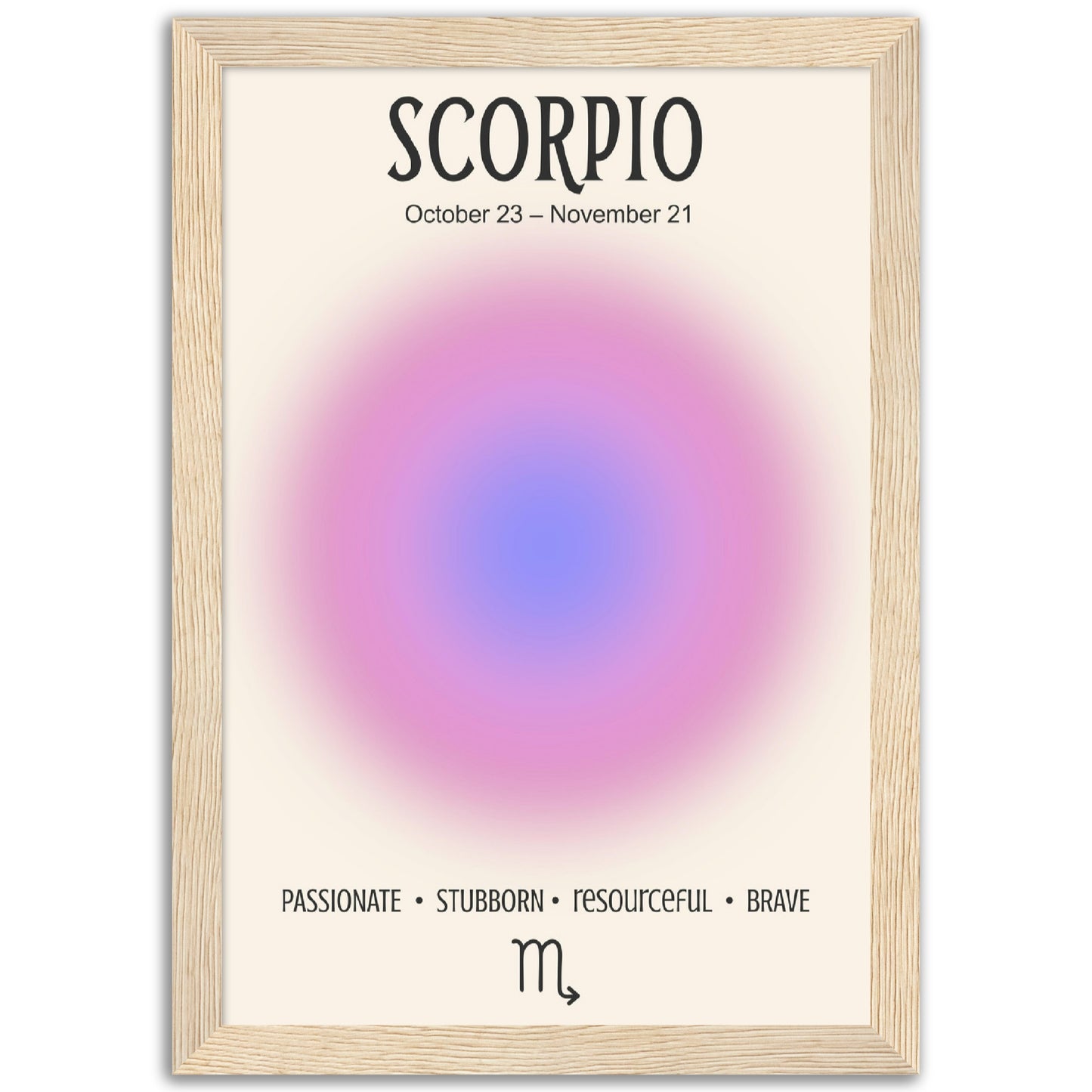 Scorpio Positive Aura Zodiac Print