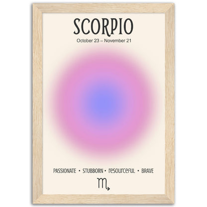 Scorpio Positive Aura Zodiac Print