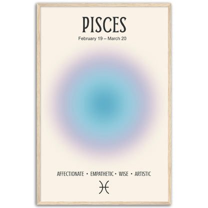 Pisces Positive Aura Zodiac Print