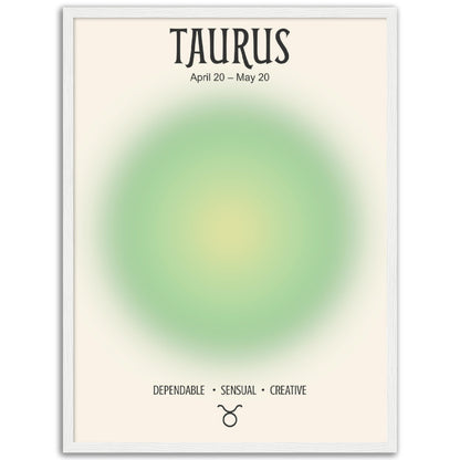 Taurus Positive Aura Zodiac Print