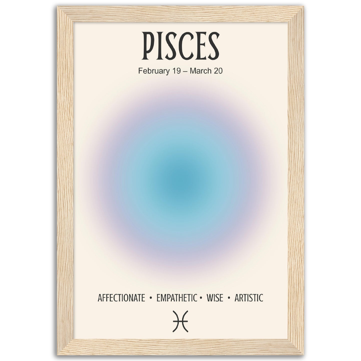 Pisces Positive Aura Zodiac Print