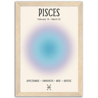 Pisces Positive Aura Zodiac Print