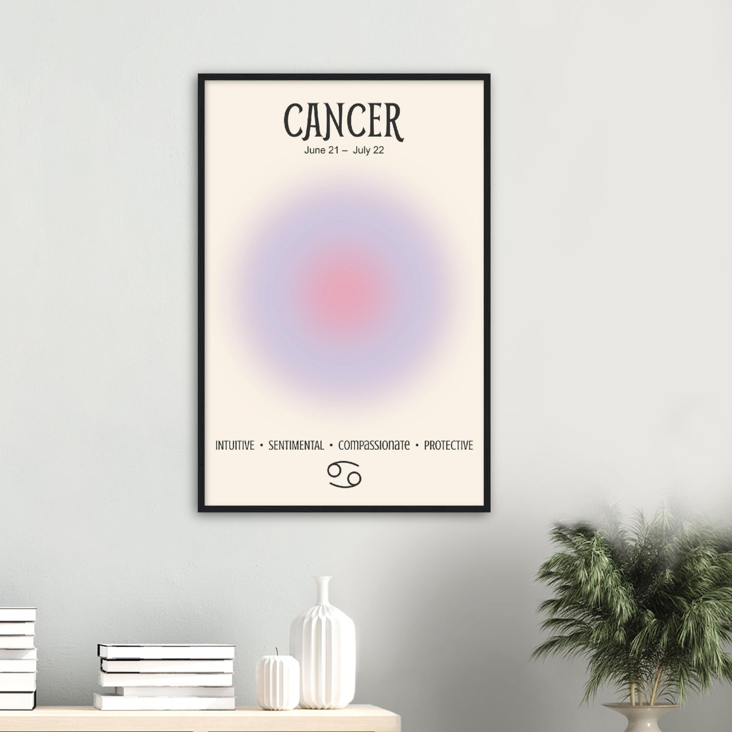 Cancer Positive Aura Zodiac Poster