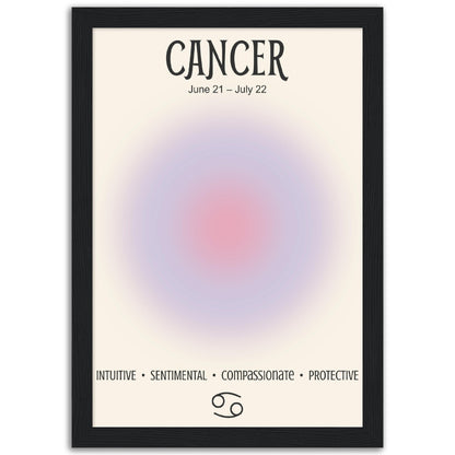 Cancer Positive Aura Zodiac Poster