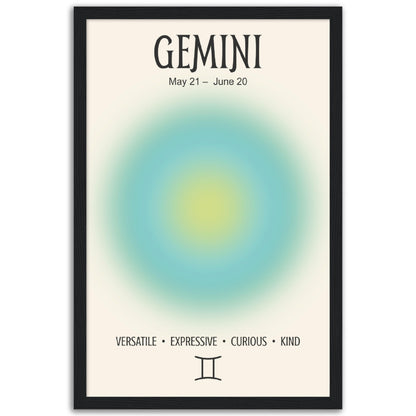 Gemini Positive Aura Zodiac Print