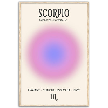 Scorpio Positive Aura Zodiac Print