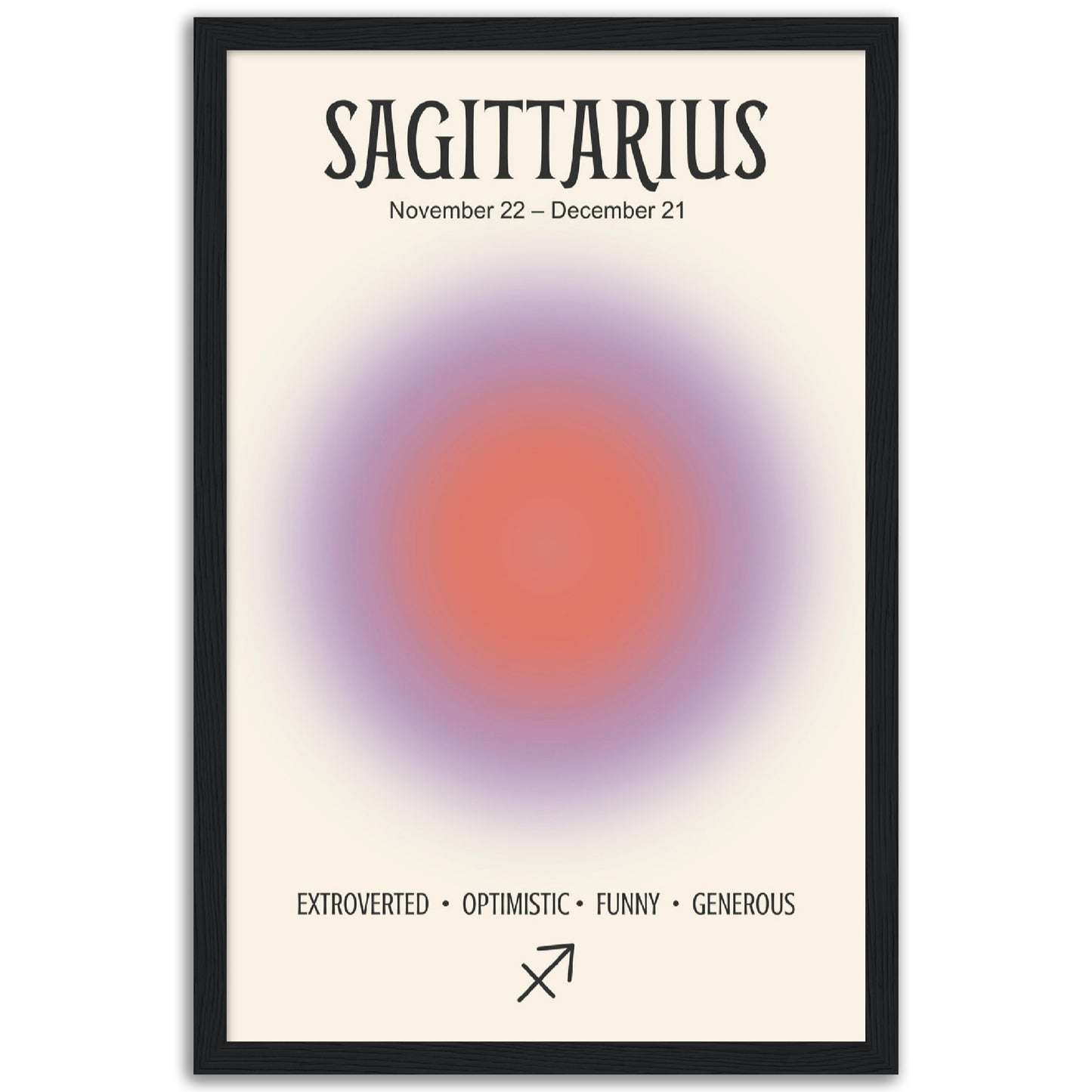 Sagittarius Positive Aura Zodiac Print