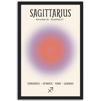 Sagittarius Positive Aura Zodiac Print