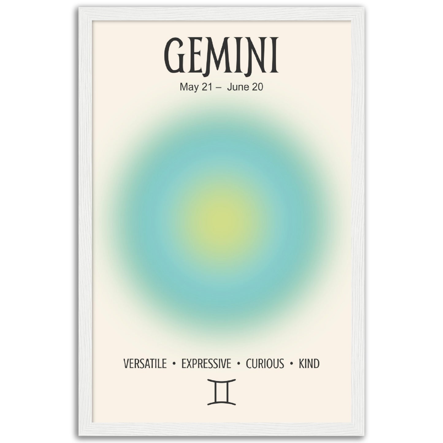 Gemini Positive Aura Zodiac Print