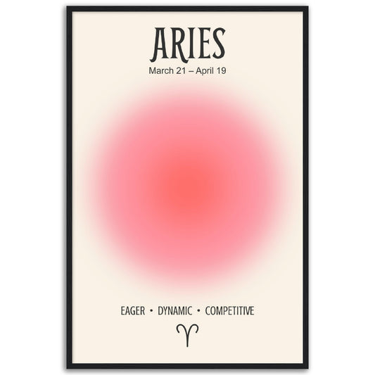 Aries Positive Aura Zodiac Art Print