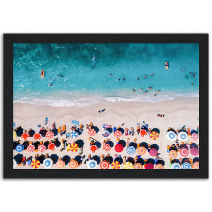 Aerial Beach Umbrellas Art Print