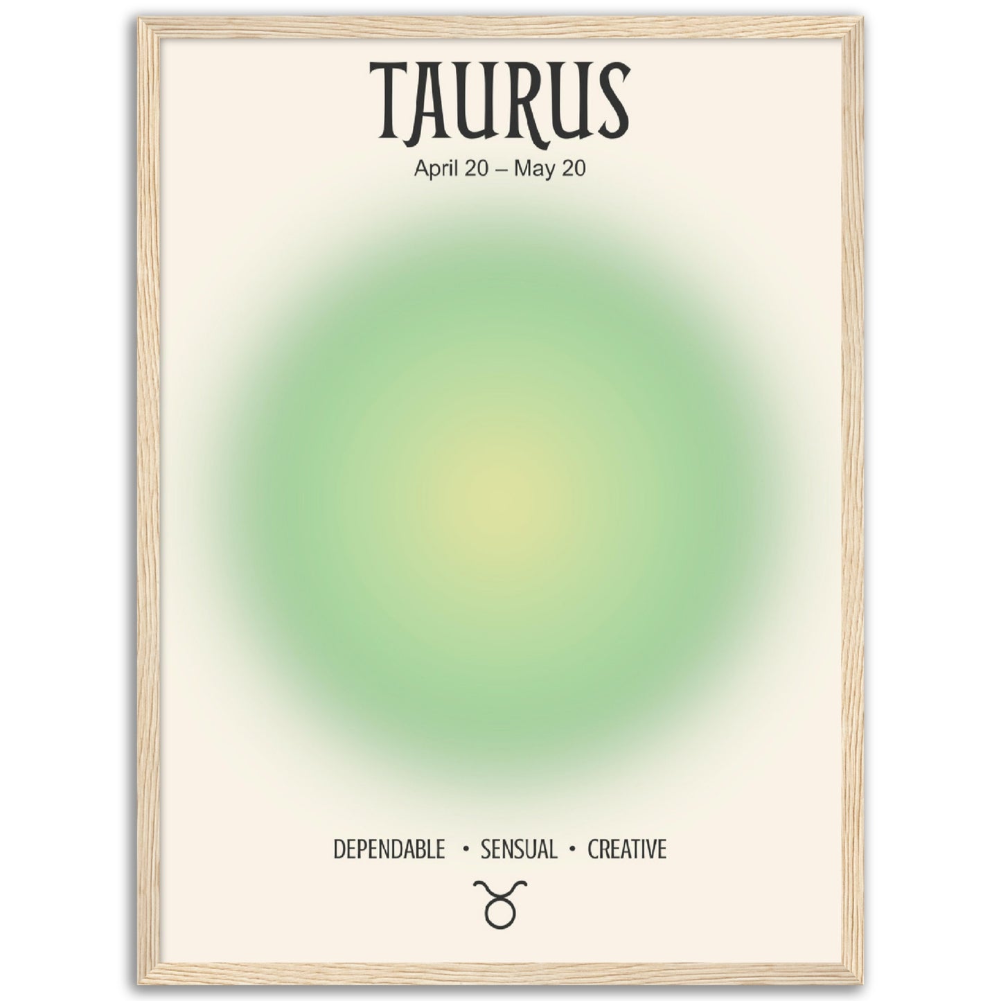 Taurus Positive Aura Zodiac Print