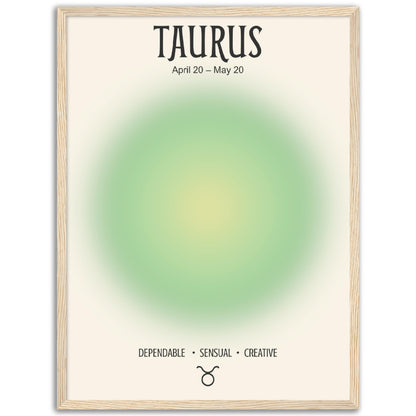 Taurus Positive Aura Zodiac Print