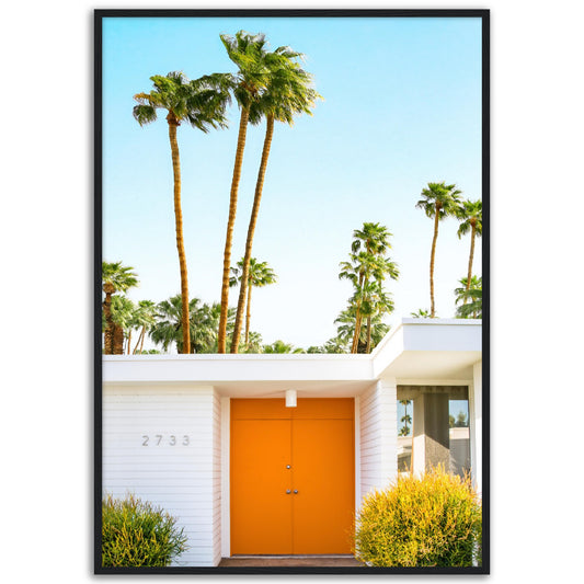 Palm Springs Orange Door Poster