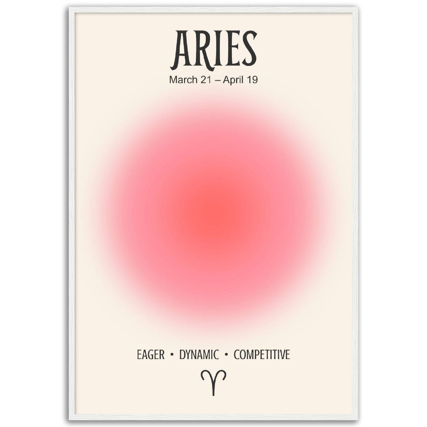 Aries Positive Aura Zodiac Art Print