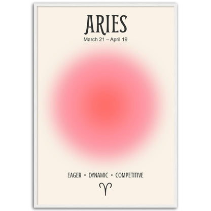 Aries Positive Aura Zodiac Art Print