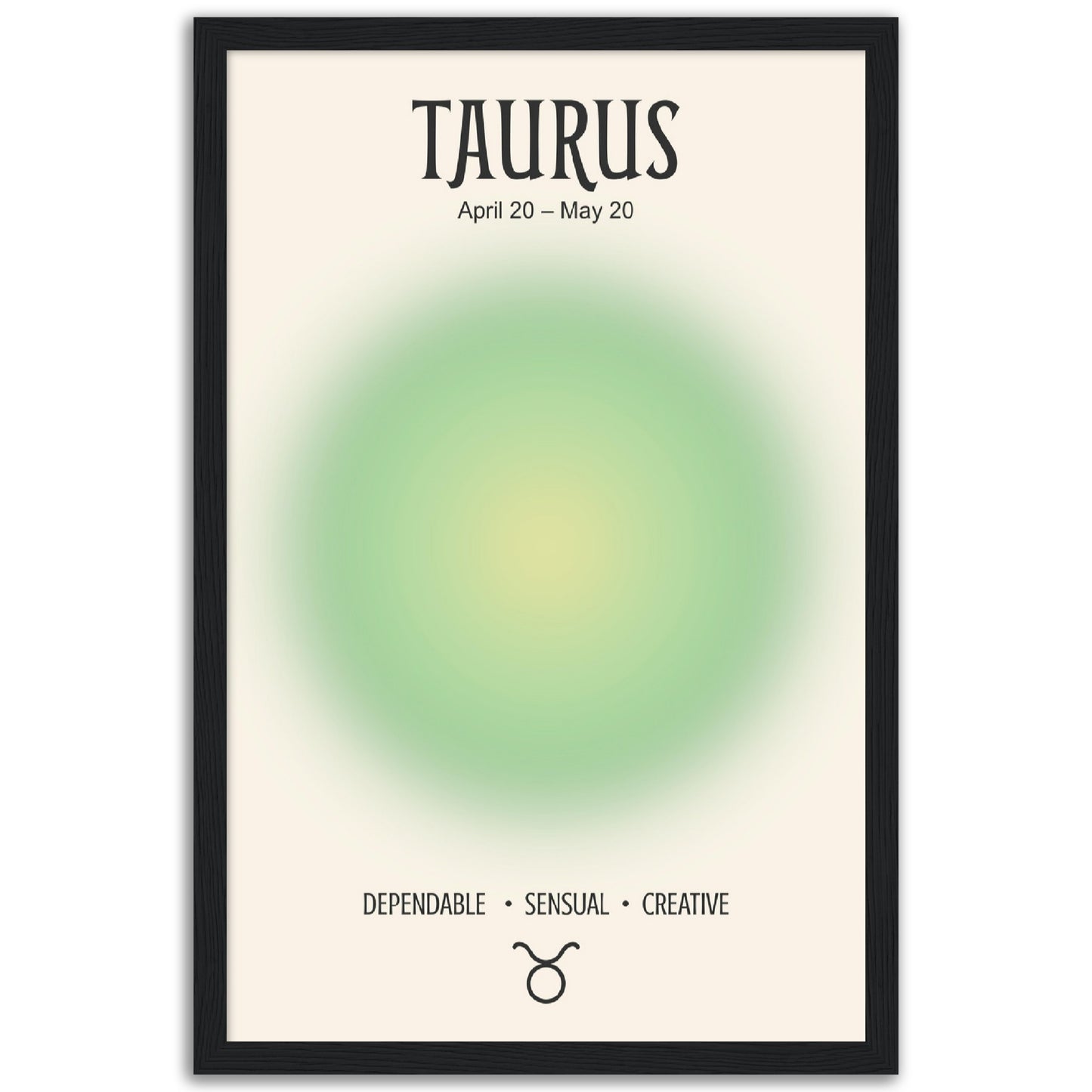 Taurus Positive Aura Zodiac Print