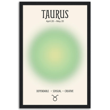 Taurus Positive Aura Zodiac Print