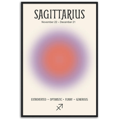 Sagittarius Positive Aura Zodiac Print