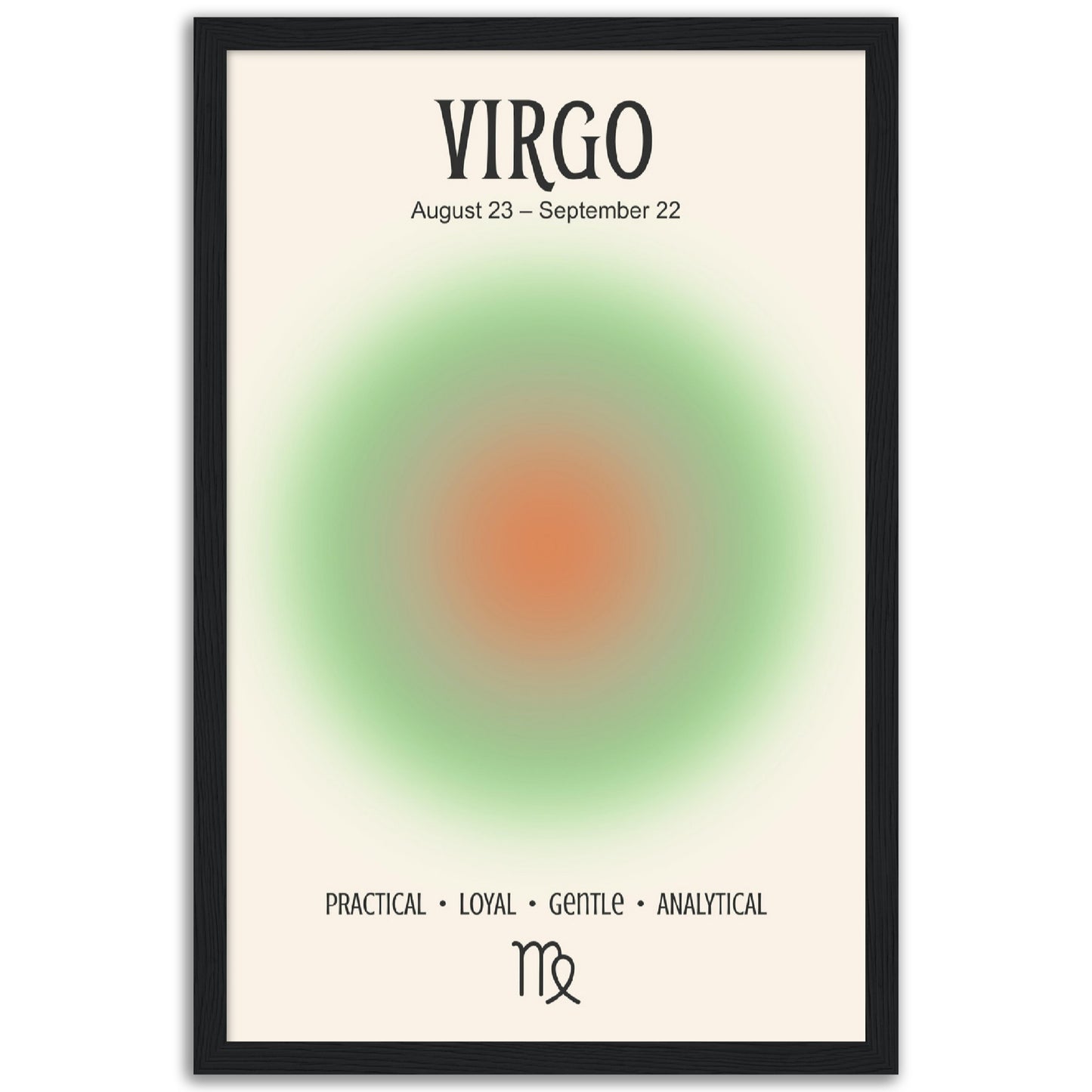 Virgo Positive Aura Zodiac Print