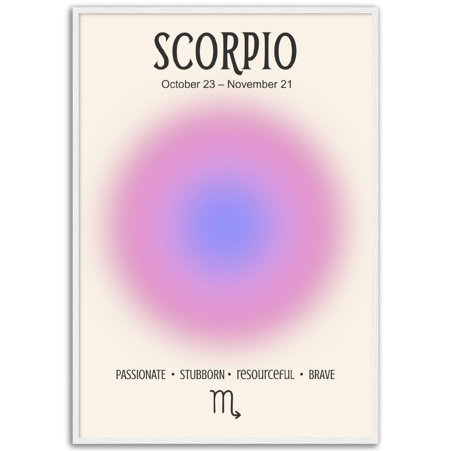 Scorpio Positive Aura Zodiac Print