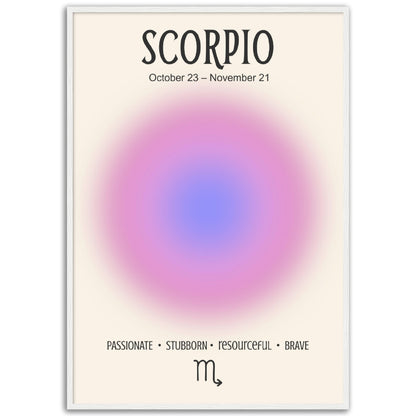 Scorpio Positive Aura Zodiac Print