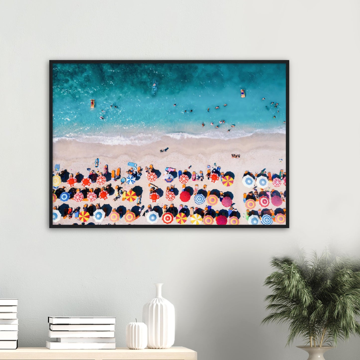 Aerial Beach Umbrellas Art Print