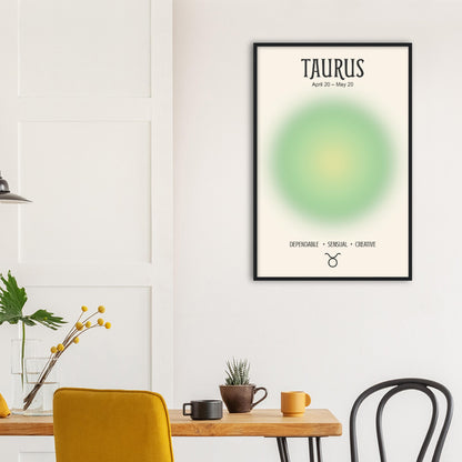 Taurus Positive Aura Zodiac Print