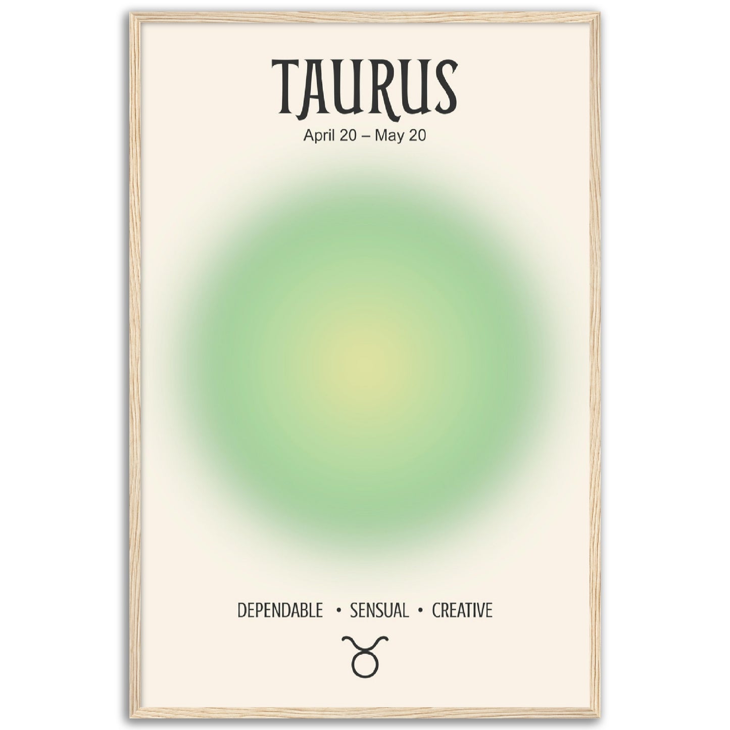 Taurus Positive Aura Zodiac Print