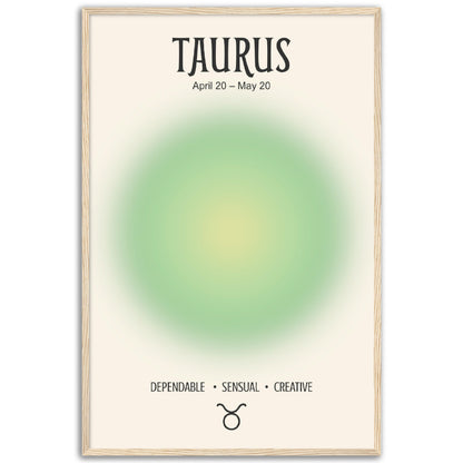 Taurus Positive Aura Zodiac Print