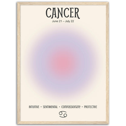 Cancer Positive Aura Zodiac Poster