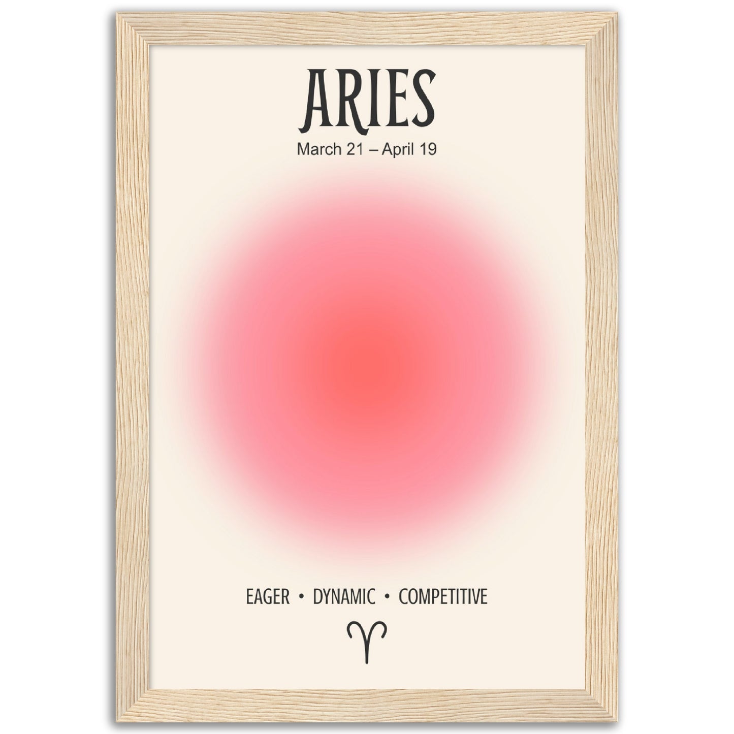 Aries Positive Aura Zodiac Art Print