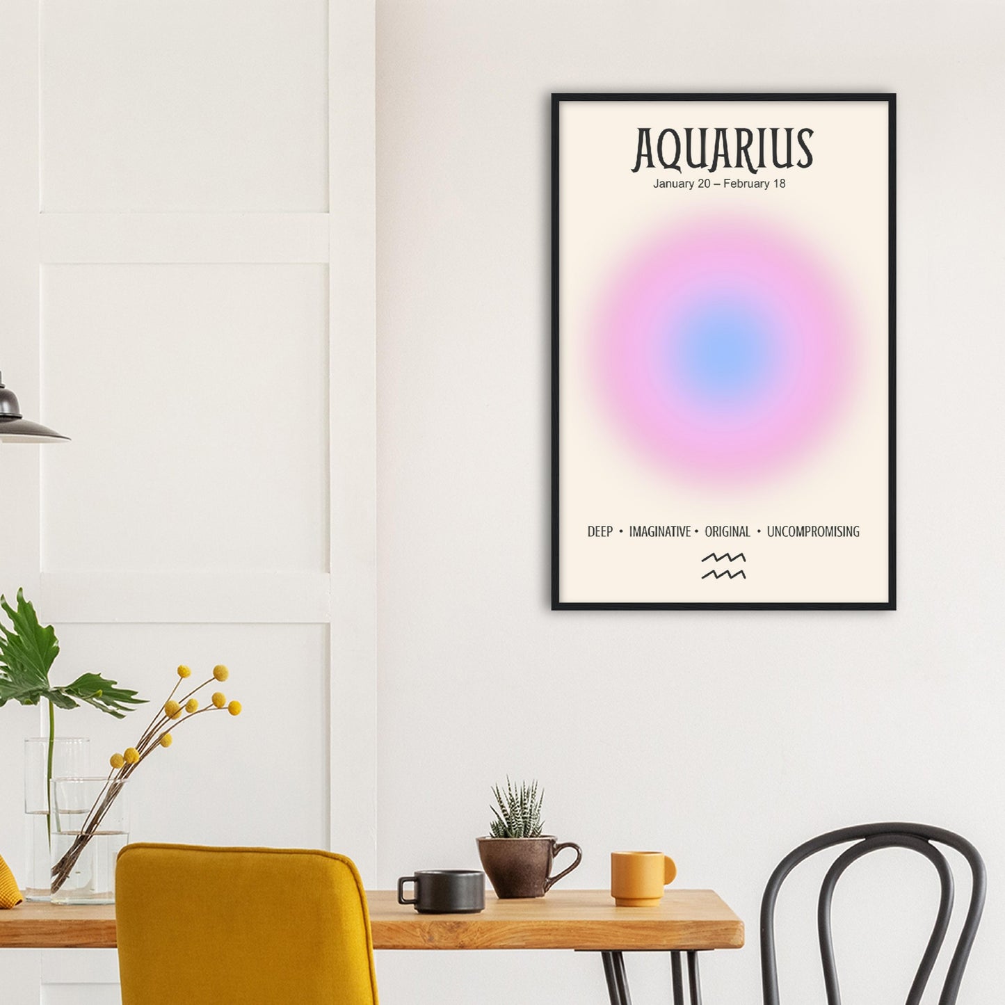 Aquarius Positive Aura Zodiac Print